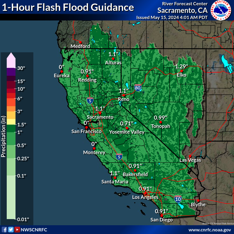 1-Hour Flash Flood Guidance