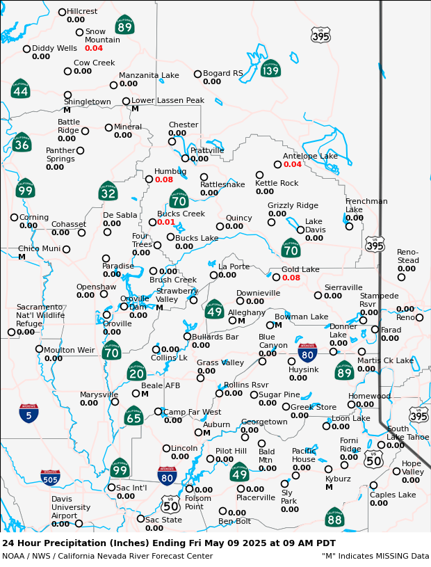 Precipitation Past 24 Hours