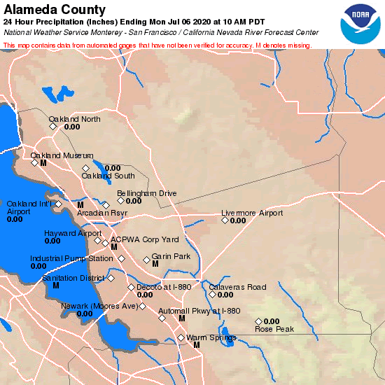 County Precipitation Map