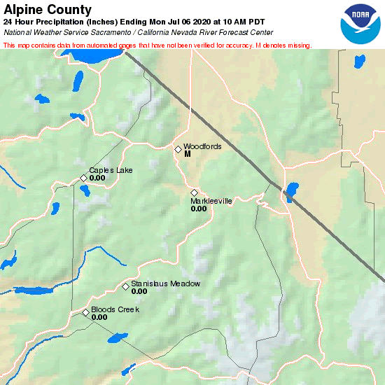 County Precipitation Map
