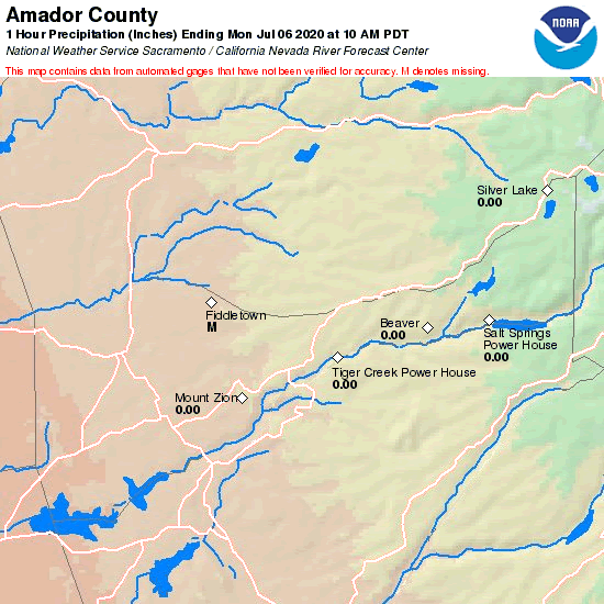 County Precipitation Map