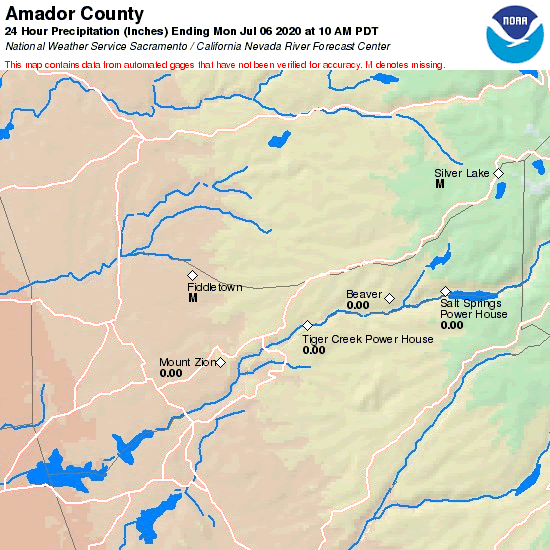 County Precipitation Map