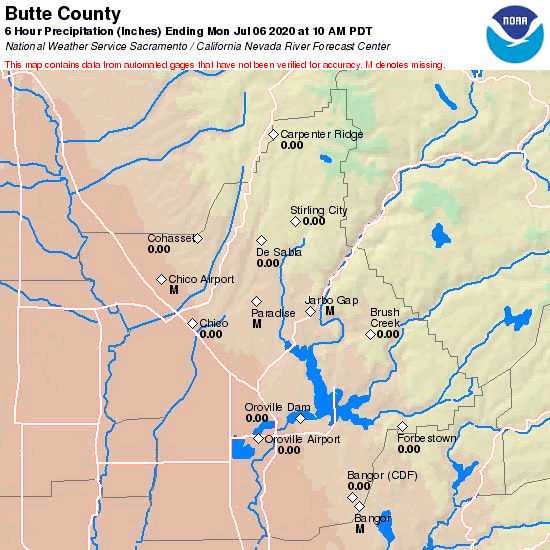 County Precipitation Map