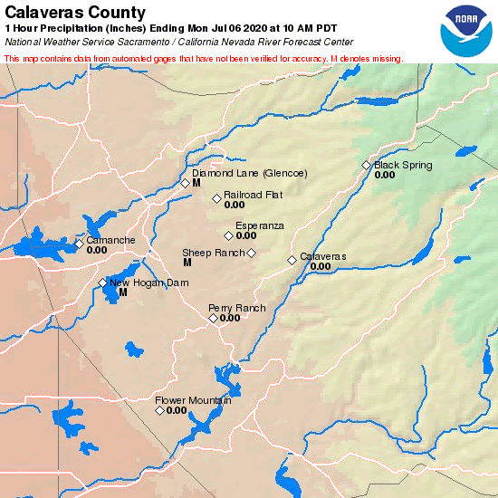 County Precipitation Map