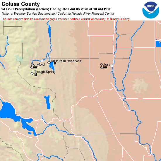 County Precipitation Map