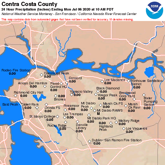 County Precipitation Map