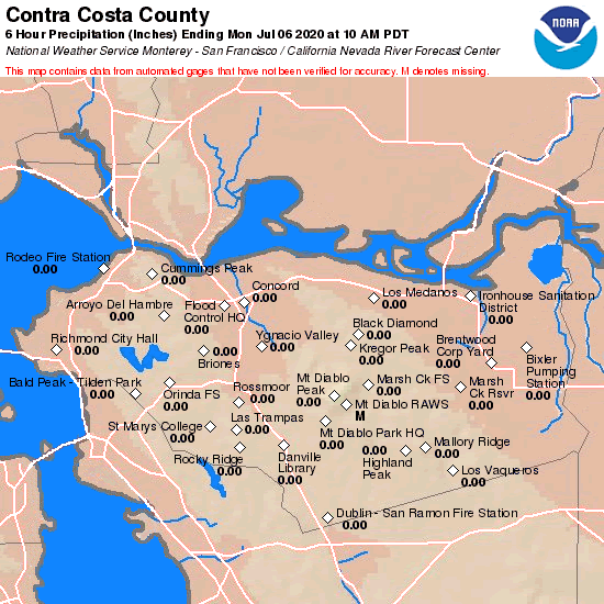 County Precipitation Map