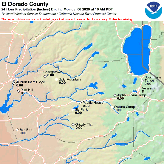 County Precipitation Map