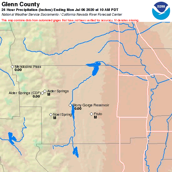 County Precipitation Map