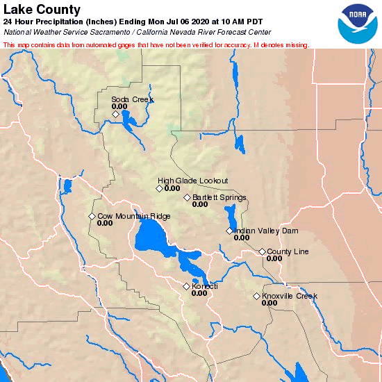 County Precipitation Map