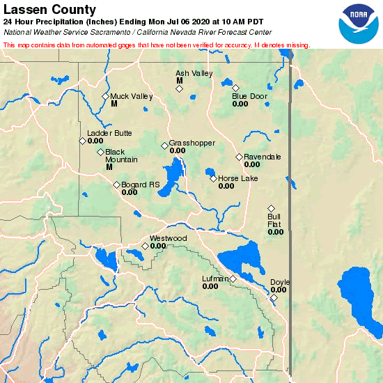 County Precipitation Map