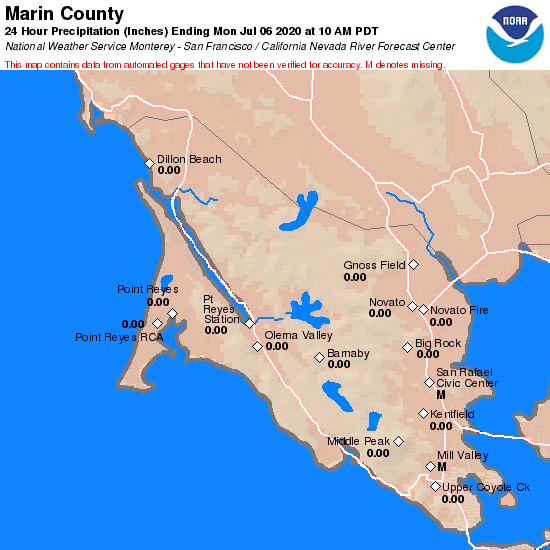 County Precipitation Map