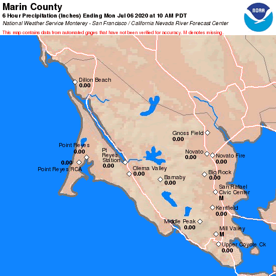 County Precipitation Map