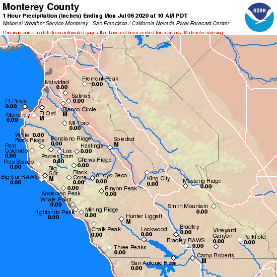 County Precipitation Map