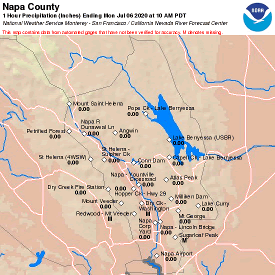 County Precipitation Map