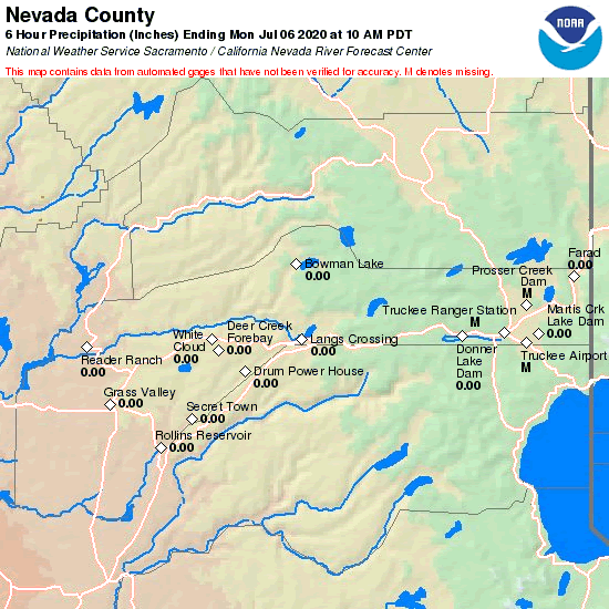 County Precipitation Map