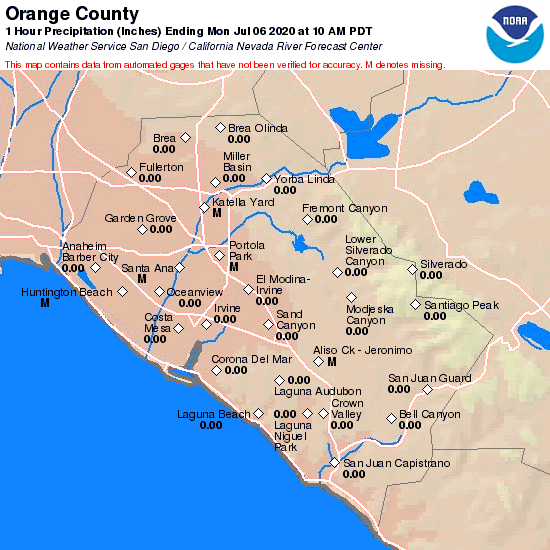 County Precipitation Map
