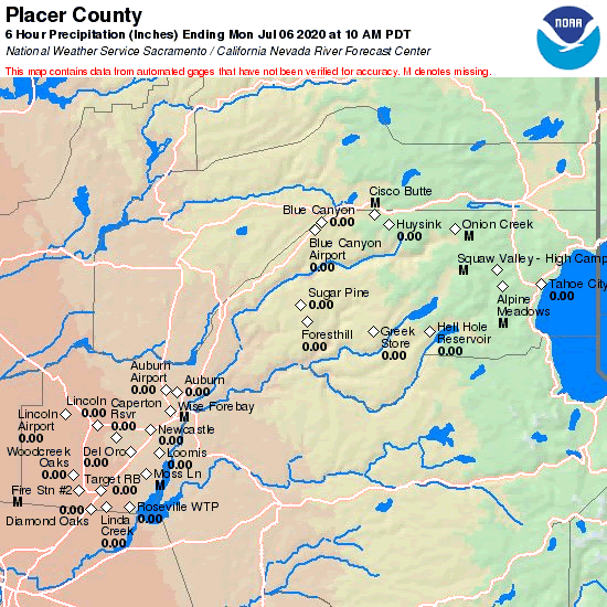 County Precipitation Map