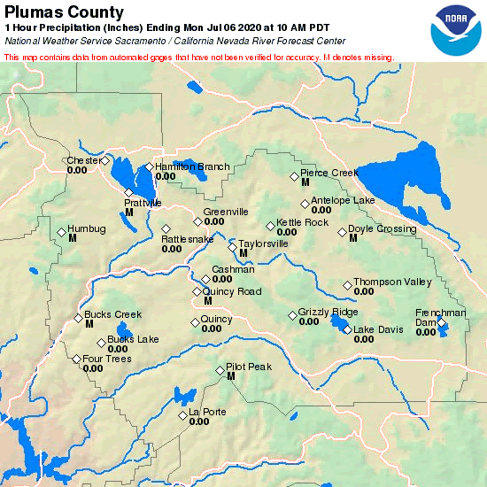 County Precipitation Map