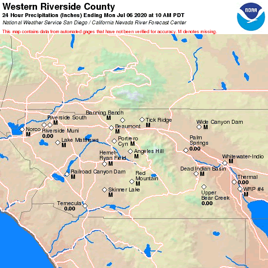 County Precipitation Map