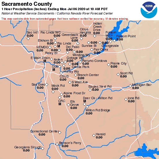 County Precipitation Map