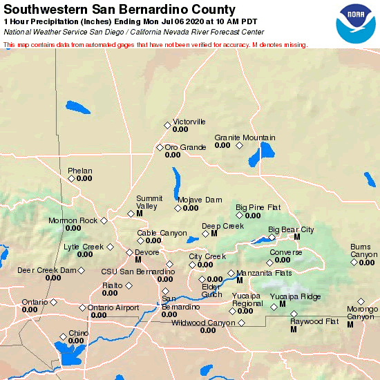 County Precipitation Map