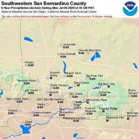 County Precipitation Map