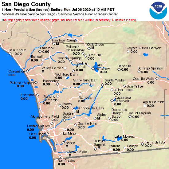 County Precipitation Map