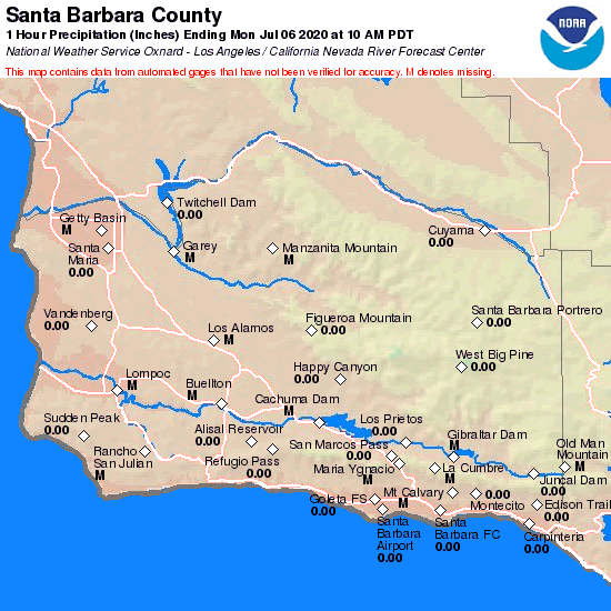 County Precipitation Map