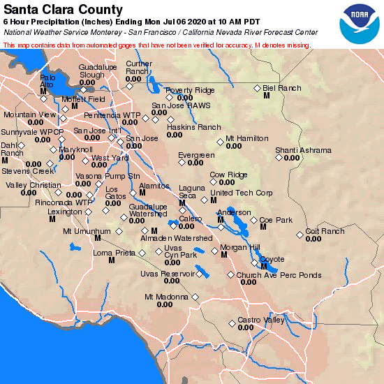 County Precipitation Map