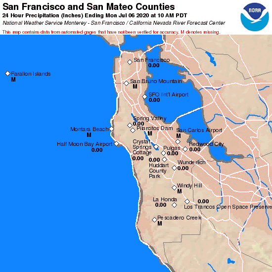 County Precipitation Map