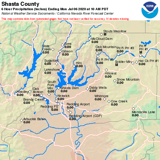 County Precipitation Map