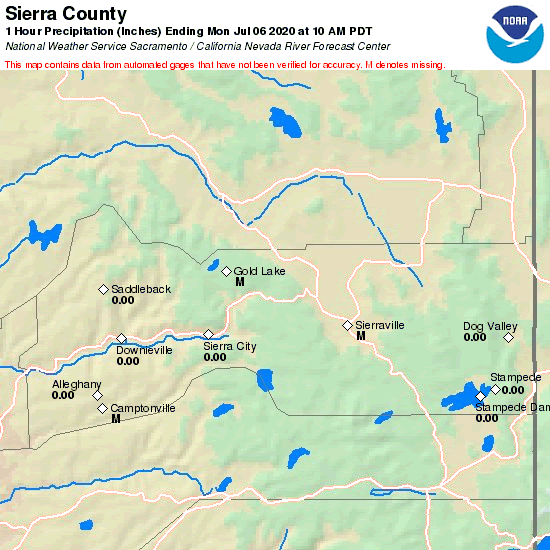 County Precipitation Map