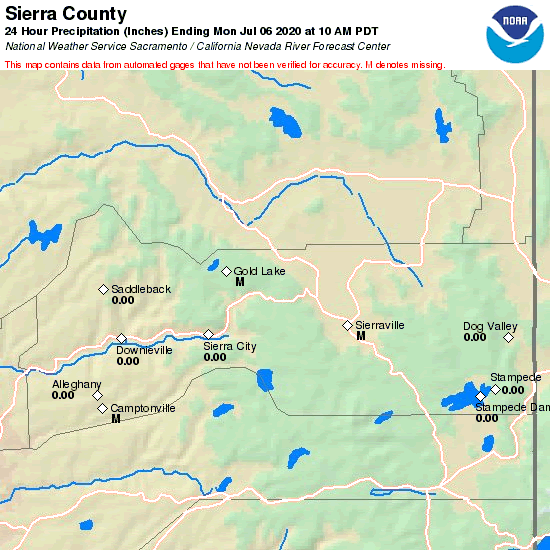 County Precipitation Map