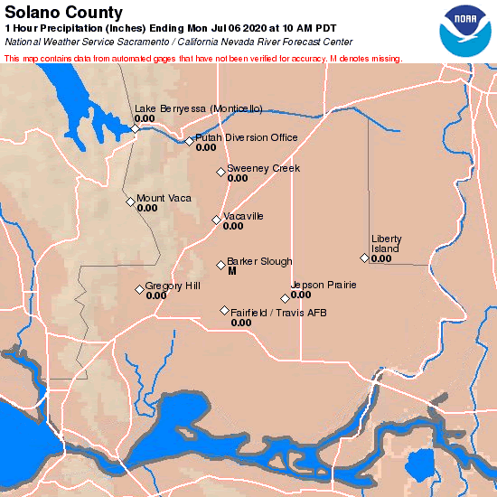 County Precipitation Map