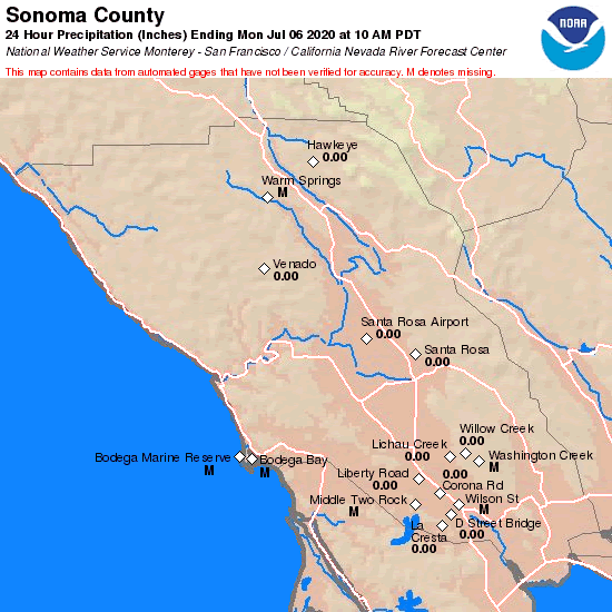 County Precipitation Map