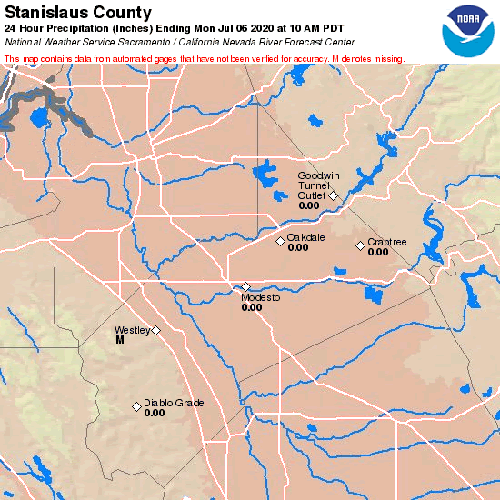 County Precipitation Map