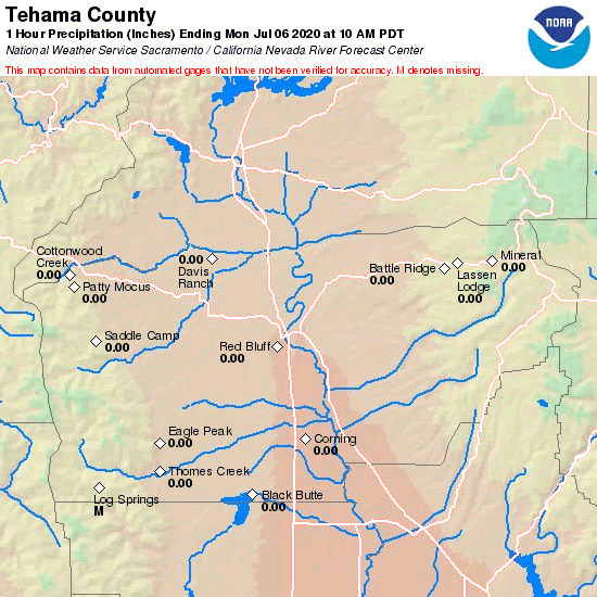 County Precipitation Map