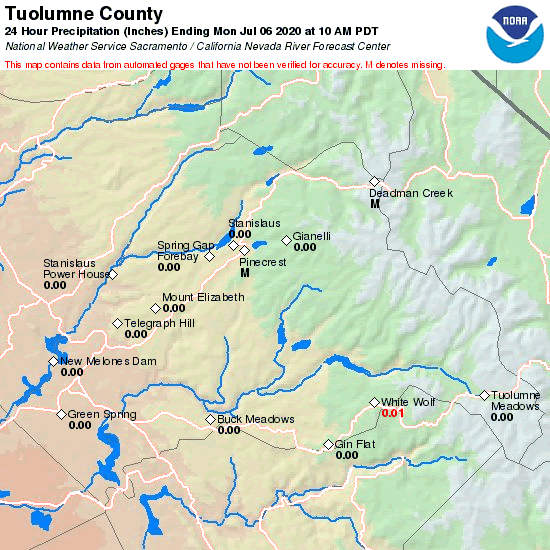 County Precipitation Map
