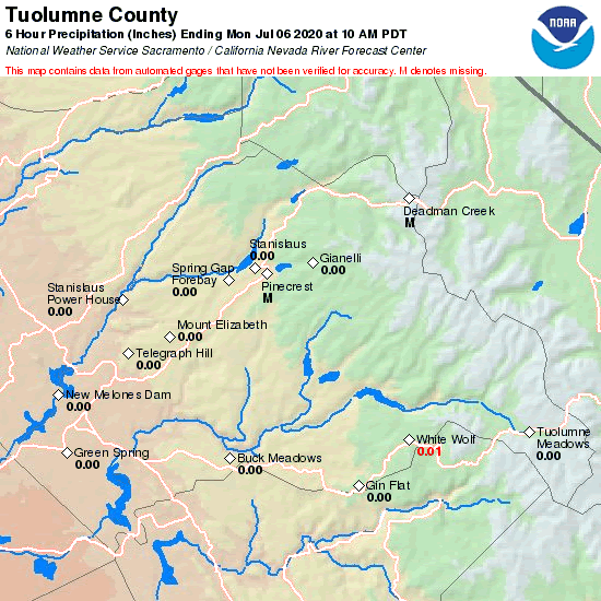 County Precipitation Map