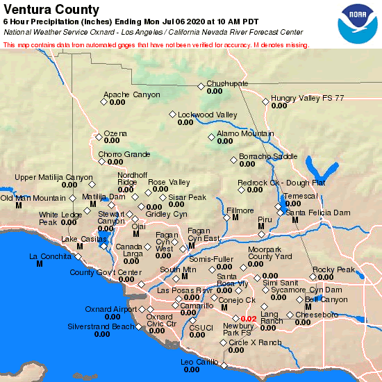 County Precipitation Map