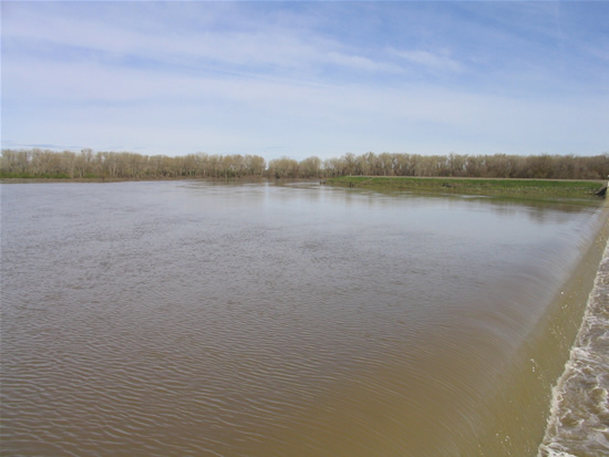 UPSTREAM PHOTOGRAPH - SACRAMENTO RIVER - MOULTON WEIR (CLSC1)