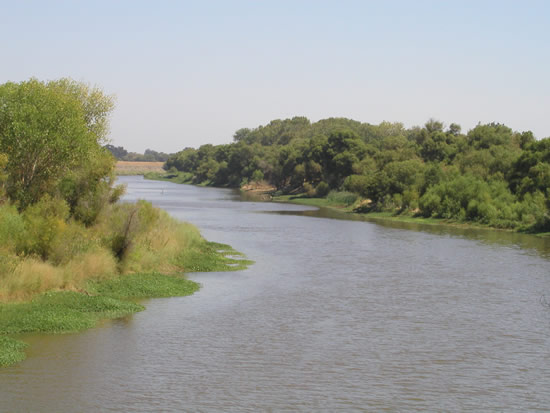 UPSTREAM PHOTOGRAPH - SAN JOAQUIN RIVER - PATTERSON (PATC1)