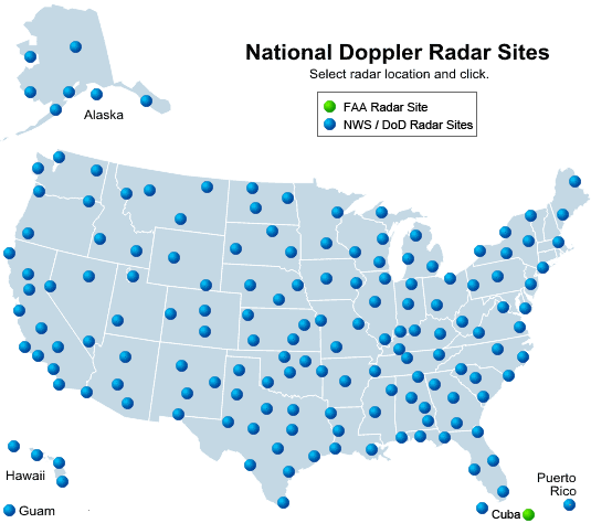 Radar Selection Map