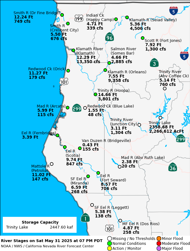 Current River Conditions Map