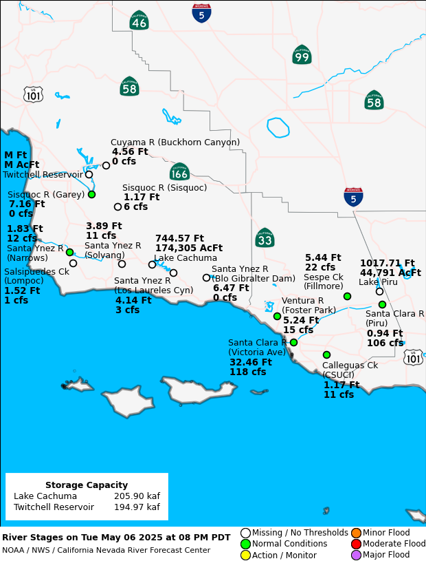 Current River Conditions Map