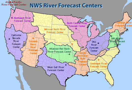 River Forecast Center Map